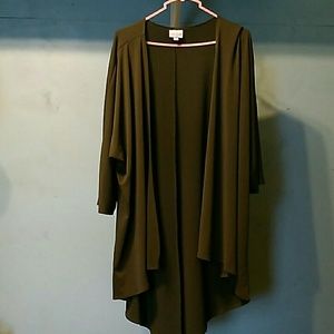 Olive Green Duster Cardigan Sweater